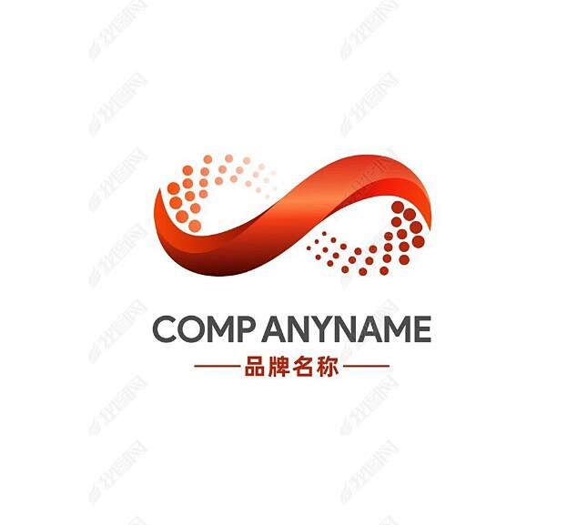 红色科技无限logo设计