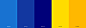 蓝色，黄色配色方案和调色板