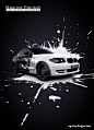 BMW White splash High-Res by MUCK-ONE