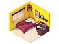 Isometric Motion Designer Room by Gustavo Henrique