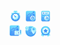 Icon Set No.4 illustration design news feed stock money award badge location map statistic chart time clock icon set icons