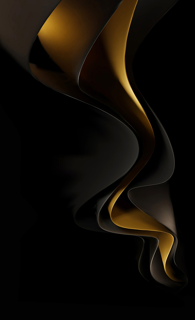 金色绸缎织物3D渲染高清背景图片素材