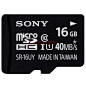 【索尼16G Micro SDHC】索尼（SONY）16G TF(MicroSD) UHS-1高速存储卡(Class10)读取速度40MB/S【行情 报价 价格 评测】-京东商城