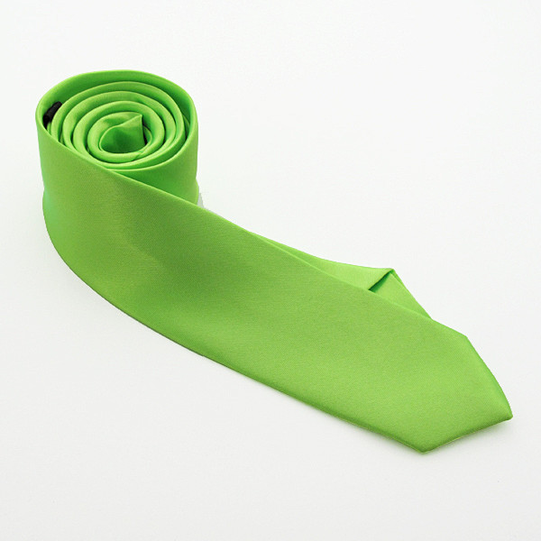 翠绿色休闲窄领带