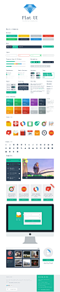 #UI# #Flat UI# #扁平设计#  Flat UI Kit - HTML/PSD Design Framework