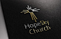 HopeSky Church Branding by Mash Bonigala : LDW and Mash Bonigala created a simple yet stunning church logo design and branding for New York based HopeSky Church. An abstract design of a combination of the Sun and the Cross creates a icon that is elegant, 