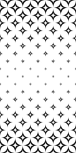 Monochrome seamless curved star pattern: 