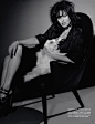 Linda Evangelista for Vogue Germany July 2013 - 空白杂志 NONZEN.com : 超模Linda Evangelista怀抱老佛爷Karl Lagerfeld的爱猫Choupette登上德国版VOGUE杂志封面，演绎一组黑白大片。