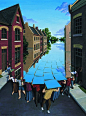 【加拿大艺术家Rob Gonsalves的创意错觉绘画作品】