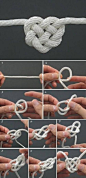 DIY Heart Knot DIY Projects / UsefulDIY.com on imgfave. You could make this a necklace by getting some bulk chain, doing the knot with the chain, and then attaching a clasp! You could add beads too!: 
