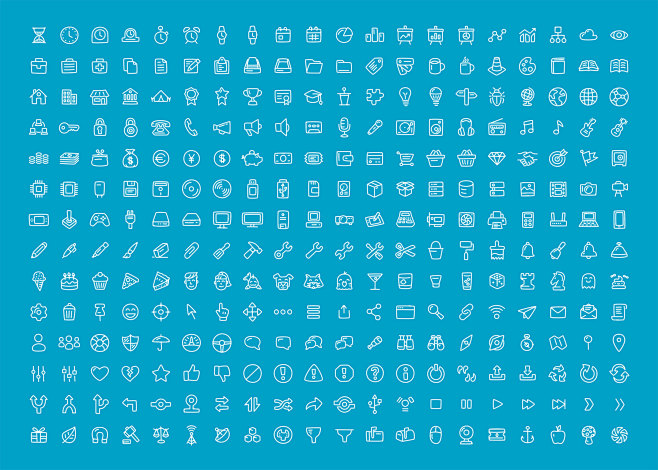280 Office Icons - 图...