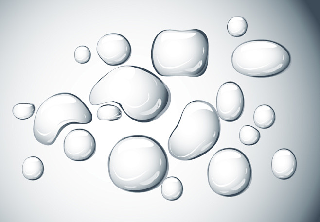 不规则透明水滴背景矢量素材，素材格式：A...