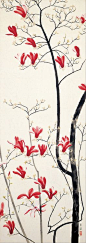 在丝绸上玉兰树（1919）颜色由小林Kokei（1883年至1957年）。艺术的足立美术馆