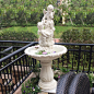 天使摆件饰品 客厅欧式流水喷泉鱼池庭院花园雕塑景观创意加湿器-淘宝网