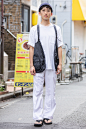 Koyama先生 | BASISBROEK vintage JINS  used HOKA ONE ONE TEN. NEEDLES | 2019年 08月 第4周 | 原宿 | 东京街头时尚 | 東京のストリートファッション最新情報 | スタイルアリーナ