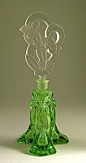 Vintage 1930s Art Deco Czech Perfume Bottle