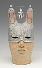 clay ceramic sculpture animal by sara swink rabbit swing: 