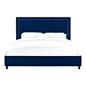 Tov Furniture - Reed Navy Velvet Bed, King - Panel Beds