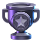 Star Trophy 3D Illustration