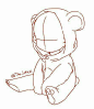 Little child in teddybear suit chibi base