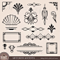 Digital Clipart ART DECO Design Elements Frames / by MNINEDESIGNS: 