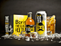 Boris ice tea | Packaging : Every flavour has a unique personality that is reflected in the packaging for this new family of alcoholic iced teas by Boris. The first one, lemon, is reminiscent of an eccentric character from England with a classic look, ins