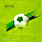 2014世界杯足球广告海报高清矢量图片素材