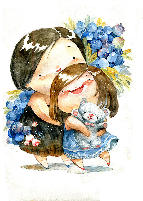 Chibi watercolor on ...