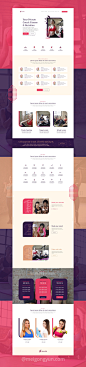 女性健身健美网站落地页XD模版 Nutrifit Landing Page/Funnel Adobe Xd Template :  