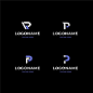 p 字母logo标志矢量图素材