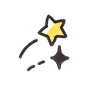 手绘卡通可爱五角星星星免抠PNG图案 照片美化装饰设计 (11)