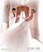 欧式宫廷风格的婚纱照放大片样片模板设计图片背景