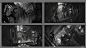 League of Legends Ekko Trailer Street View Sketches, Gabriel Yeganyan : Concept Sketches and Props for League of Legends Ekko Trailer. 