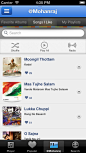 Dhingana印度宝莱坞音乐手机应用界面设计，来源自黄蜂网http://woofeng.cn/mobile/