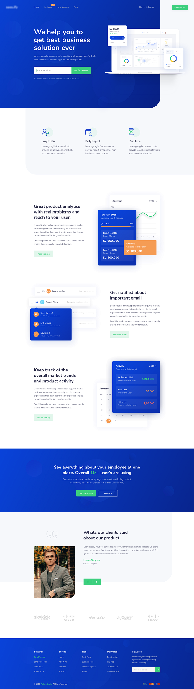 Saas landing page co...