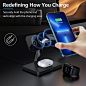 Amazon.com: Wireless Charger, 4 in 1 Magnetic Wireless Charging Station with QC3.0 Adapter Compatible with iPhone 13, 12, Pro, Pro Max, Mini, iWatch 7/SE/6/5/4/3/2, Airpods 3/2/Pro, Pencil(1st Gen) : Cell Phones & Accessories