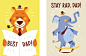 Father's Day Cards : Two fun and quirky father's day greeting card designs. 