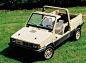 1981 panda 4×4 strip — door pillar becomes a central roll-bar while the back platform is completely removable 