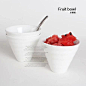 纯白色陶瓷碗 水果沙拉碗陶瓷 纯白色喇叭碗 条纹碗 简约-淘宝网