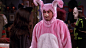 High Quality Friends Chandler Bunny Costume Halloween Blank Meme Template