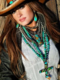 Boho Turquoise jewelry.  Love this look!!