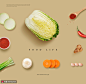 泡菜原料 营养膳食 烹饪食材 美食主题海报设计PSD tiw036a43509