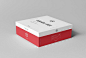 方形天地盖鞋盒礼品盒纸盒包装展示效果图VI智能贴图PS样机素材 square shoe box mock-up - 南岸设计网 nananps.com
