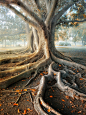 Shrouded Tree, Seville, Andalusia, Spain #风景#