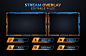 Twitch gaming streaming panel overlay blue orange design template