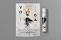 时尚高端多用途的中国风水墨风格的瑜伽运动健身海报宣传单DM设计模板