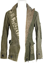 Greg Lauren Green Vintage Military Canvas Blazer Jacket