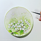 「清新白樱」花卉水彩步骤图做好-小水菇