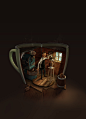 Tully's illustration campaign : What's inside a simple cup of coffee?