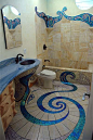 Amazing Blue Mosaics Bathroom by Lance Jordan ... creative options